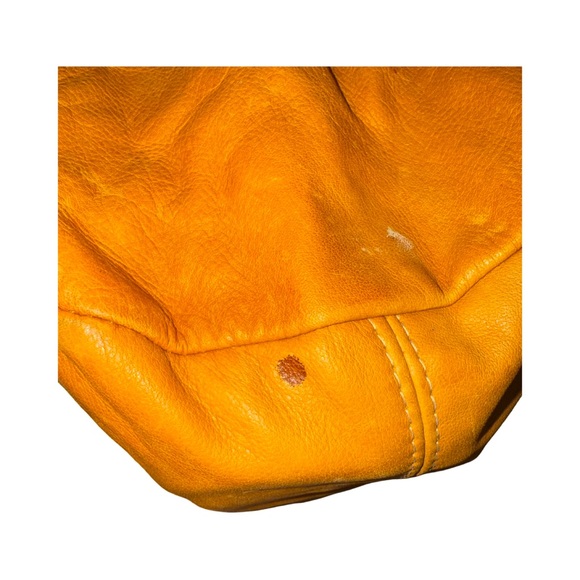 cognac-colored slouchy leather hobo bag - Picture 7 of 15